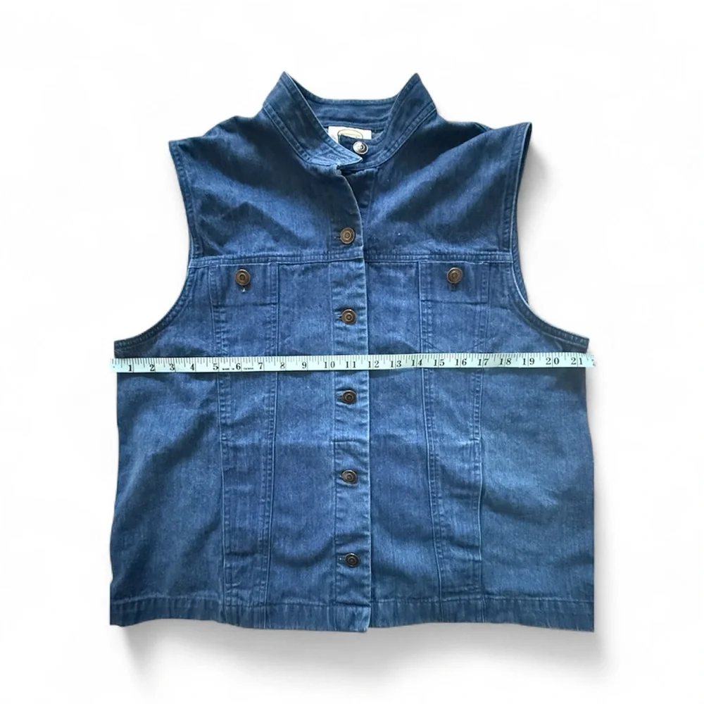 Talbots Classic Blue Denim Vest - Picture 3 of 6